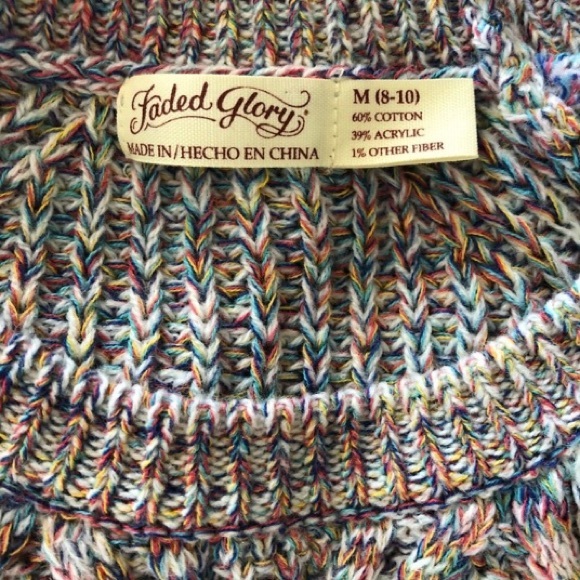 [Faded Glory] Rainbow Knit Sweater - Picture 7 of 7